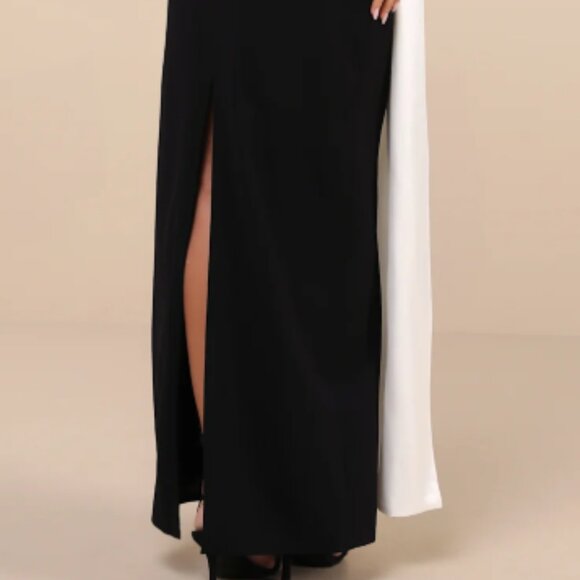 Lulus Marvelous Vision Black Strapless Bow Column Maxi Dress - Size S - Picture 2 of 2